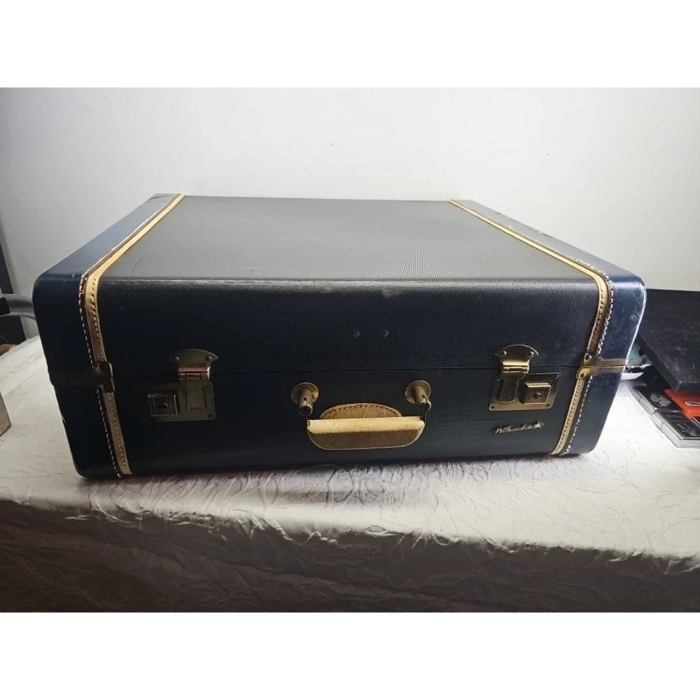 Rare White Star vintage suitcase Mechanism Inside 1950s Good Condition